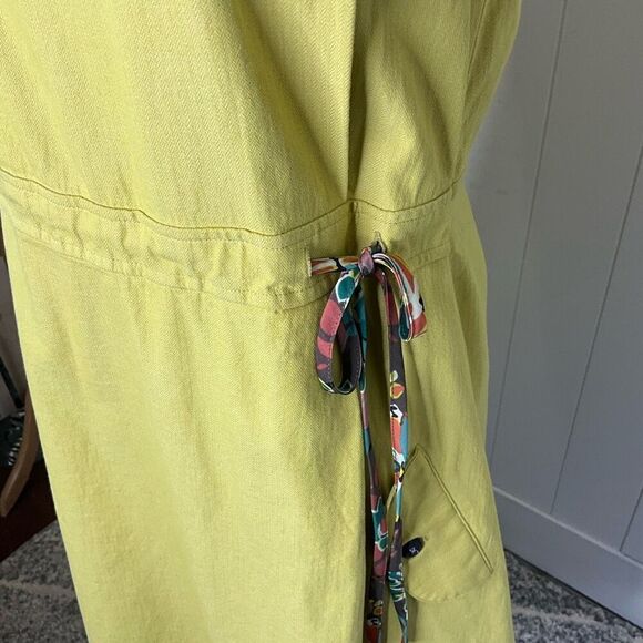 Matilda Jane Womens Size Small Sleeveless Dress Lime Green Drawstring Waist - Picture 4 of 15